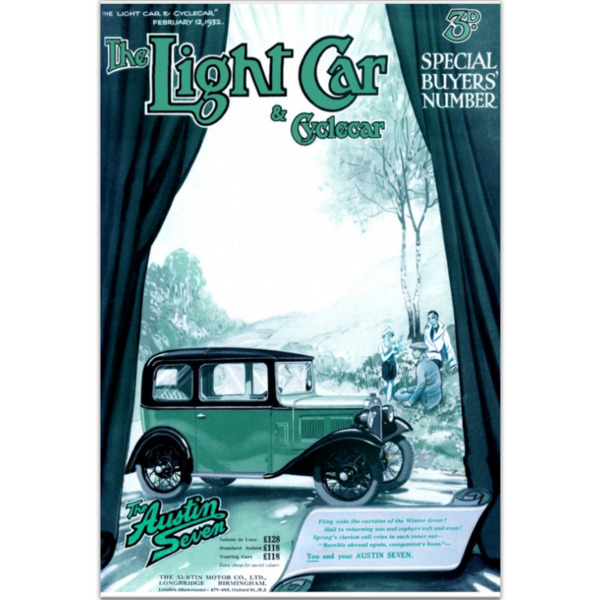 1932 Austin 7 Light Car Cover-2 - Art Poster (Portrait)