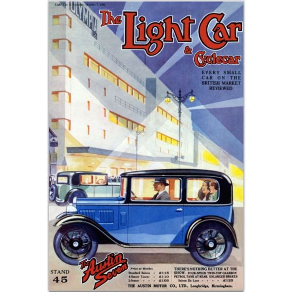 1932 Austin 7 Exhibition Light Car Cover - Art Poster (Portrait)