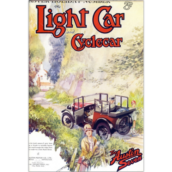 1929 Austin 7 Light Car Cover - Art Poster (Portrait)
