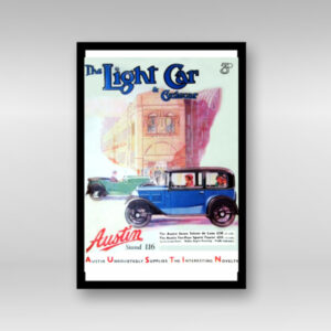 1933 Austin 7 Motor Show Light Car Cover - Framed Art Print (Portrait)