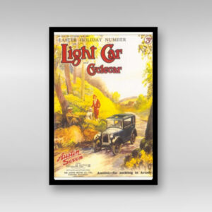 1920 Austin 7 Light Car Cover - Framed Art Print (Portrait)