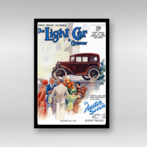 1931 Austin 7 Exhibition Light Car Cover - Framed Art Print (Portrait)