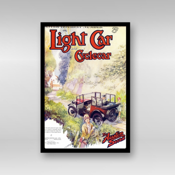 1929 Austin 7 Light Car Cover - Framed Art Print (Portrait)