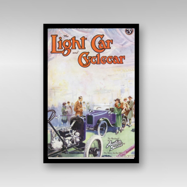 1923 Austin 7 Light Car Cover 1923 - Framed Art Print (Portrait)