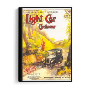 1920 Austin 7 Light Car Cover - Framed Canvas 12"x18" (Portrait)