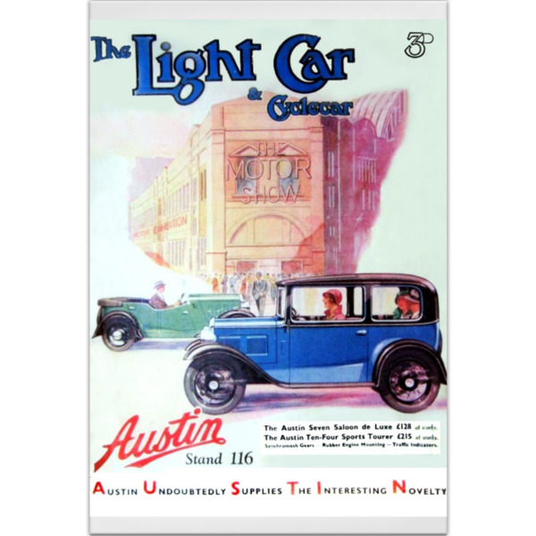 1933 Austin 7 Motor Show Light Car Cover - Art Poster (Portrait)