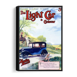 1932 Austin 7 Lazy Days Light Car Cover - Framed Canvas 12"x18" (Portrait)