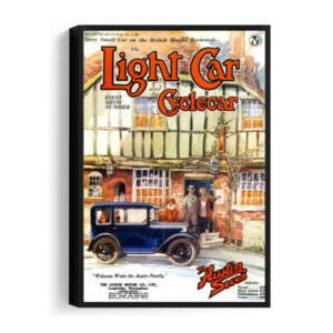 1929 Austin 7 Family Light Car Cover - Framed Canvas 12"x18" (Portrait)