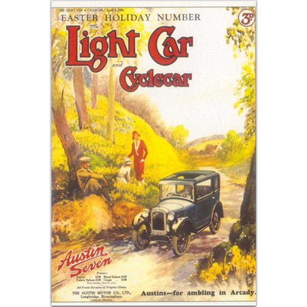 1920 Austin 7 Light Car Cover - Art Poster (Portrait)