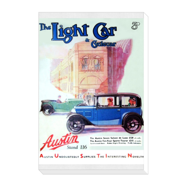 1933 Austin 7 Motor Show Light Car Cover - Canvas Print 12"x18" (Portrait)