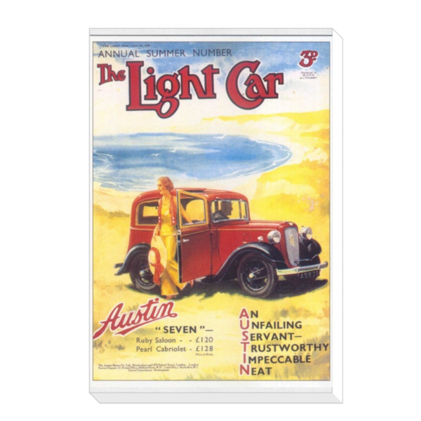 1935 Austin 7 Light Car Cover - Canvas Print 12"x18" (Portrait)