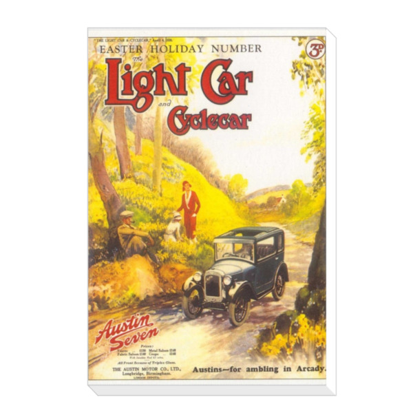 1920 Austin 7 Light Car Cover - Canvas Print 12"x18" (Portrait)
