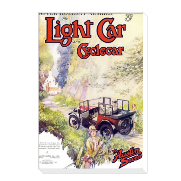 1929 Austin 7 Light Car Cover - Canvas Print 12"x18" (Portrait)