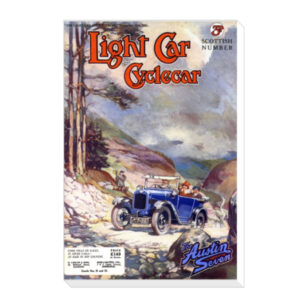 1925 Austin 7 in the Highlands Light Car Cover - Canvas Print 12"x18" (Portrait)