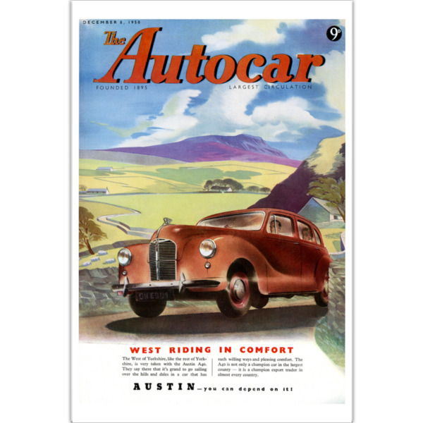 1950 Austin A40 - Art Poster (Portrait)