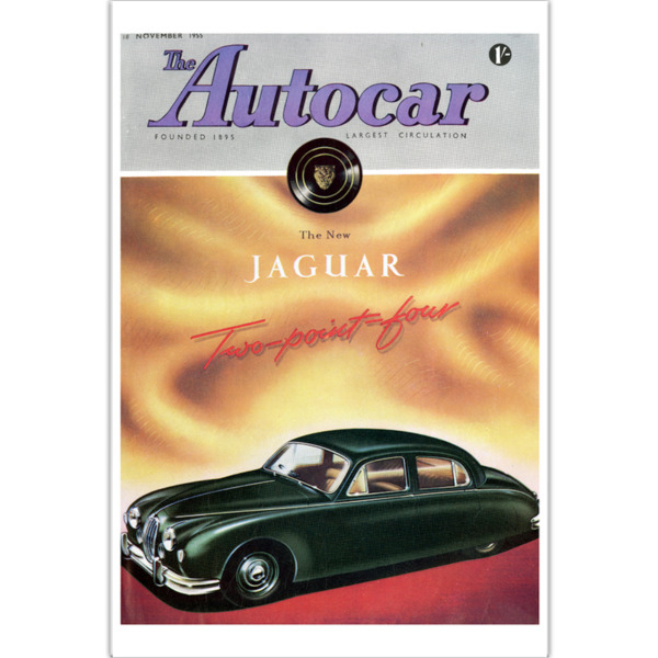 1955 Jaguar 2.4 - Art Poster (Portrait)