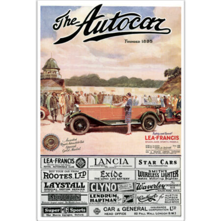 1927 Lea Francis at Brooklands - Art Poster (Portrait)