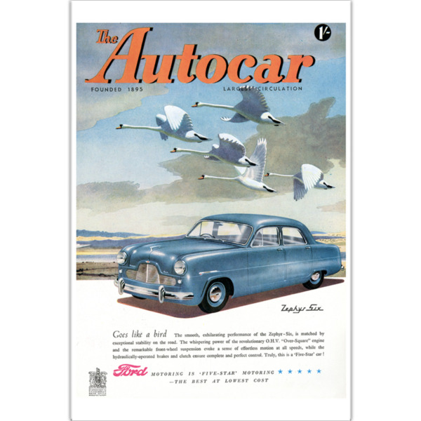 1951 Ford Zephyr Six - Art Poster (Portrait)