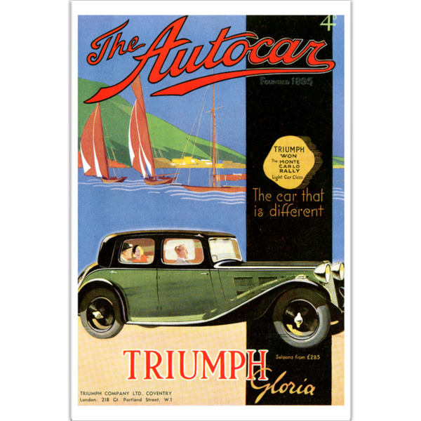 1934 Triumph Gloria - Art Poster (Portrait)