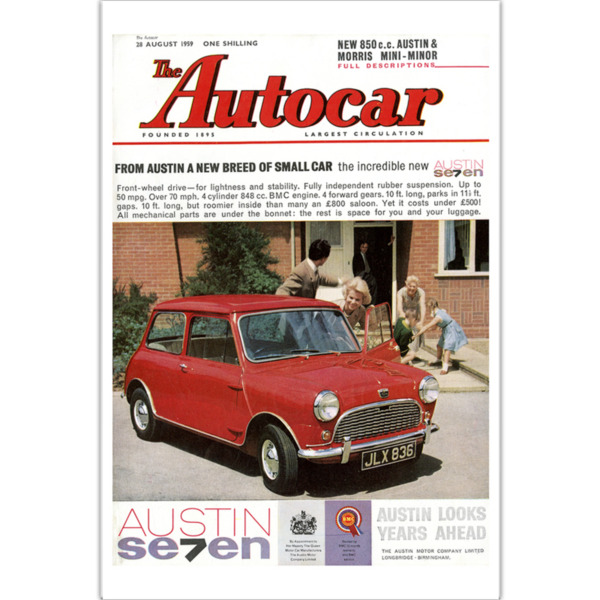 1959 Mini Mk1 (Austin Seven) - Art Poster (Portrait)