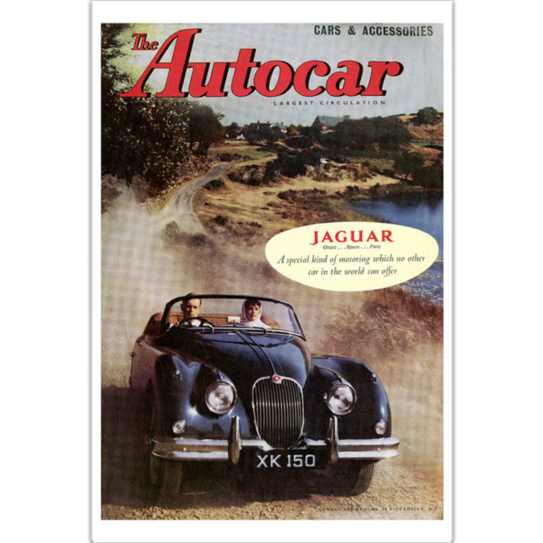 1960 Jaguar XK150 - Art Poster (Portrait)