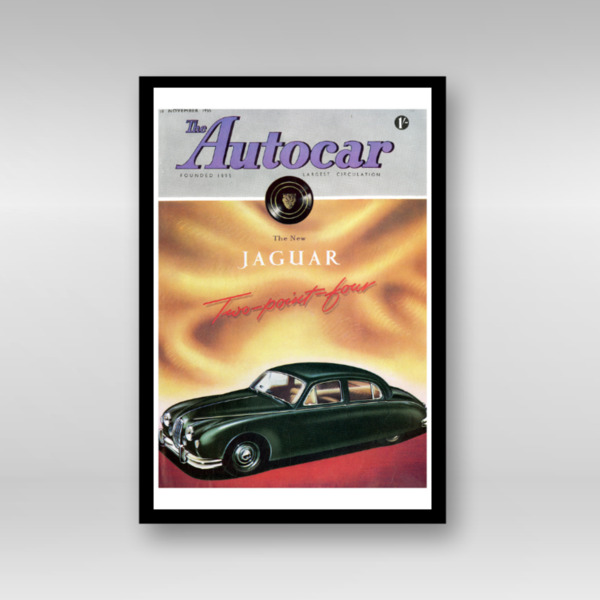 1955 Jaguar 2.4 - Framed Art Print (Portrait)
