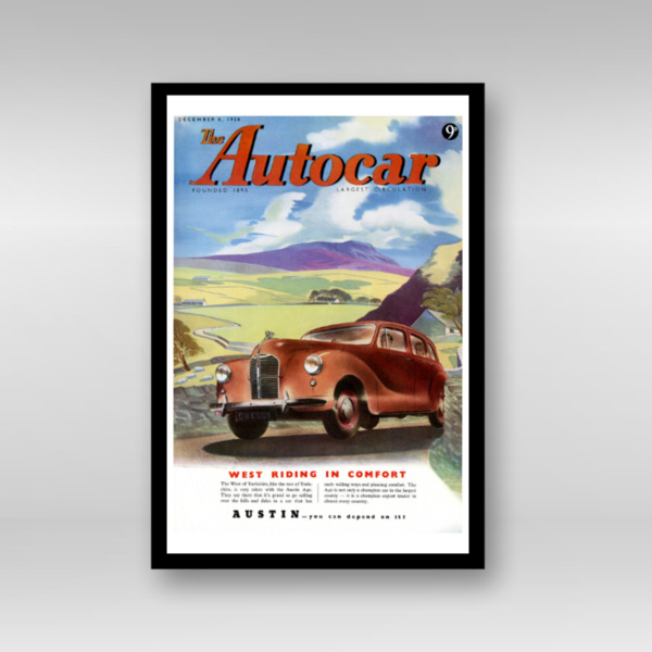 1950 Austin A40 - Framed Art Print (Portrait)