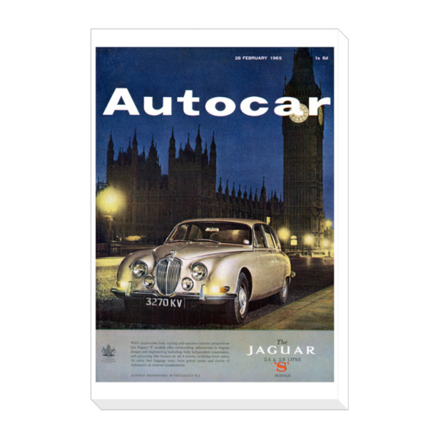 1965 Jaguar 3.4 & 3.6 Canvas Print 24"x36" 24" x 36"