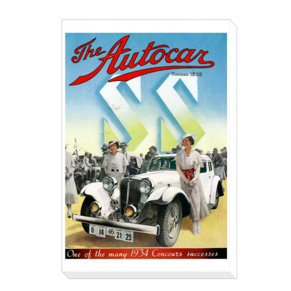 1934 Jaguar SS Cars Canvas Print 24"x36" 24" x 36"