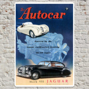 1951 Jaguar MKVII Metal Plate Print 20cm x 30cm