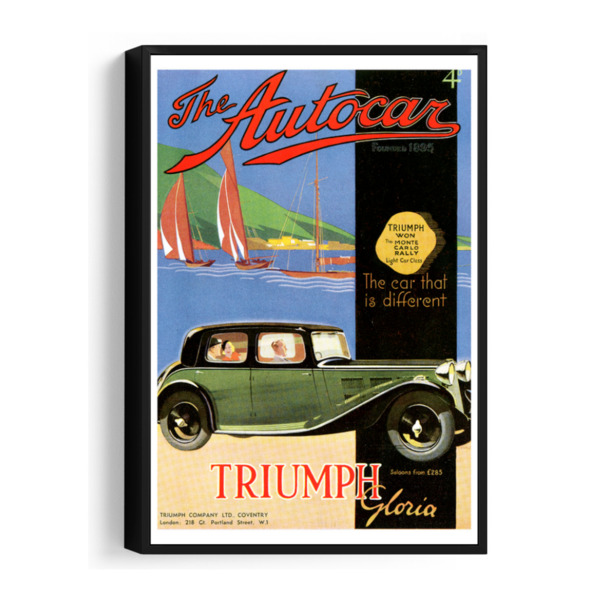 1934 Triumph Gloria Framed Canvas 24"x36" 24 x 36"