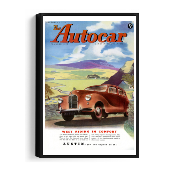 1950 Austin A40 Framed Canvas 24"x36" 24 x 36"
