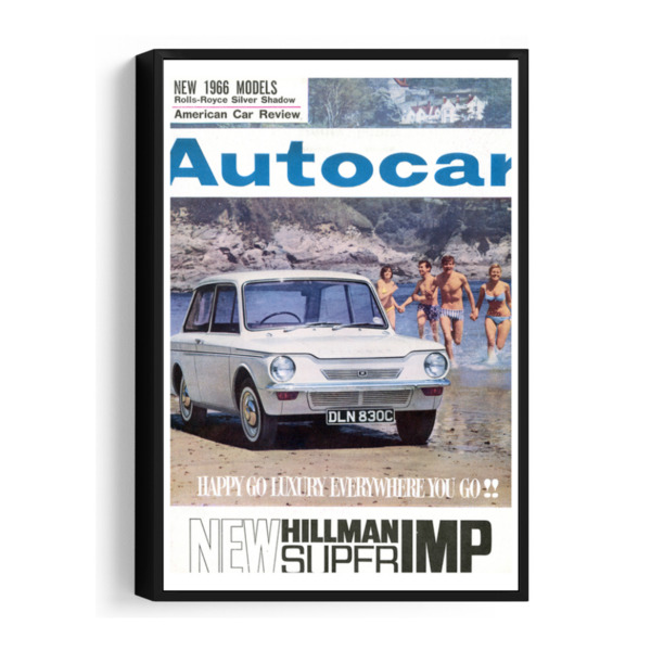 1965 Hillman Imp Framed Canvas 24"x36" 24 x 36"