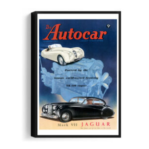 1951 Jaguar MKVII Framed Canvas 24"x36" 24 x 36"