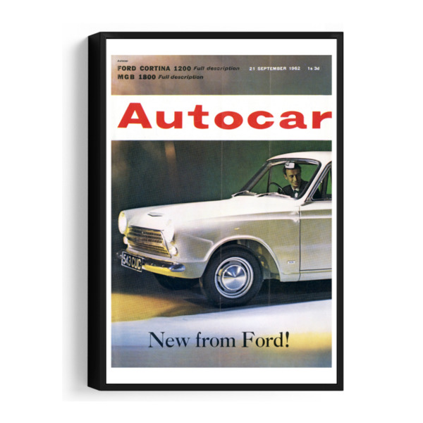 1962 Ford Cortina 1200 Framed Canvas 24"x36" 24 x 36"