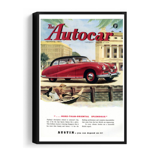 1951 Austin Atlantic Framed Canvas 24"x36" 24 x 36"