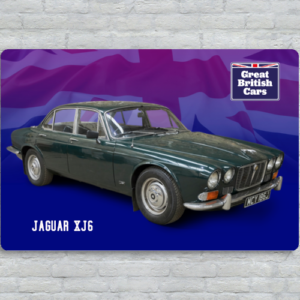 Jaguar XJ6 Metal Plate Print 30cm x 20cm