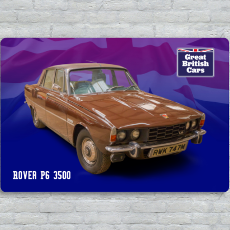 Rover P6 3500 Metal Plate Print 30cm x 20cm