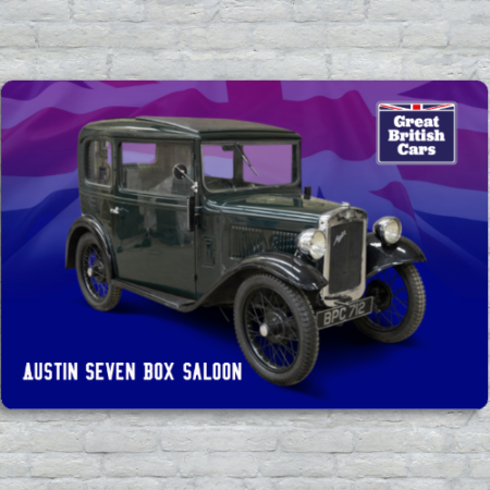 Austin Seven Box Saloon Metal Plate Print 30cm x 20cm