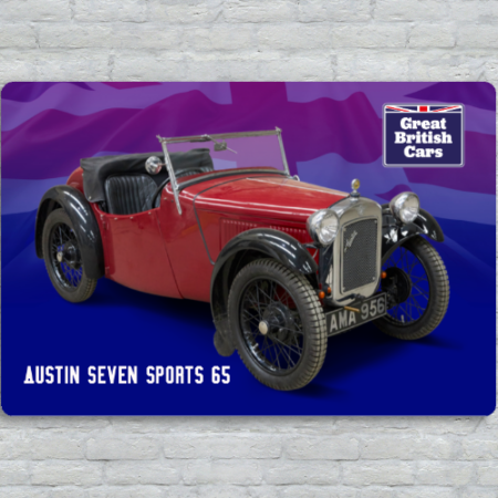 Austin Seven Sports 65 Metal Plate Print 30cm x 20cm