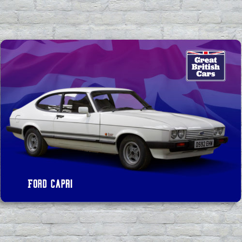 Ford Capri Metal Plate Print 30cm x 20cm