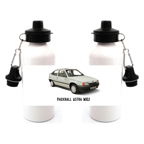 Vauxhall Astra MK2 Duo Lid Aluminium Water Bottle White