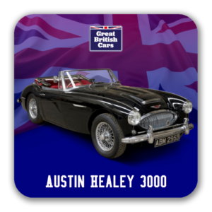 Austin Healey 3000 Square Coasters with Cork Back