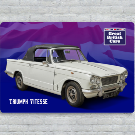 Triumph Vitesse Metal Plate Print 30cm x 20cm