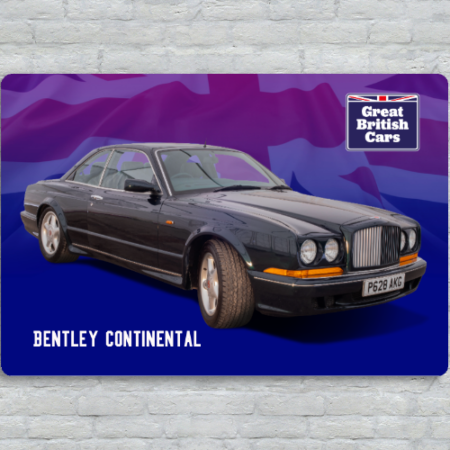 Bentley Continental Metal Plate Print 30cm x 20cm