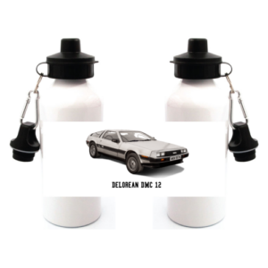 DeLorean DMC 12 Duo Lid Aluminium Water Bottle White