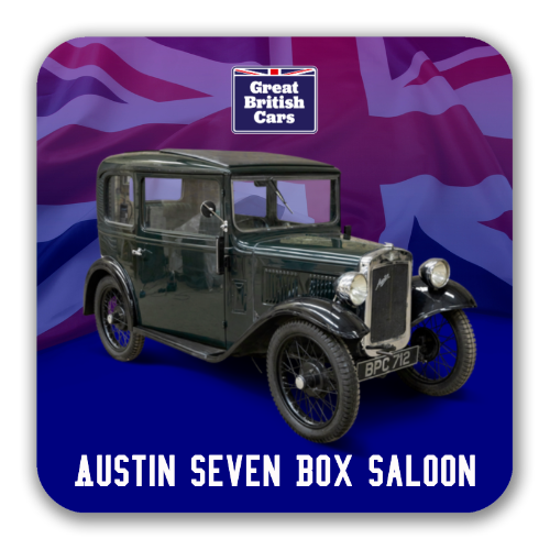 Austin Seven Box Saloon Square Coasters with Cork Back
