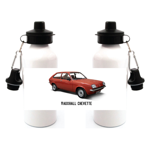 Vauxhall Chevette Duo Lid Aluminium Water Bottle White