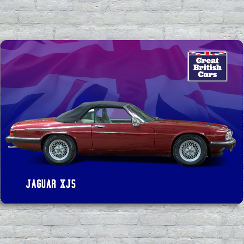 Jaguar XJS Metal Plate Print 30cm x 20cm - Great British Car Journey