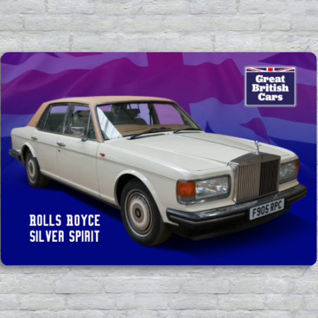 Rolls Royce Silver Spirit Metal Plate Print 30cm x 20cm